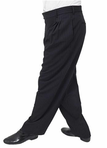 Pantalone Gessato Doppio Rigo Nero