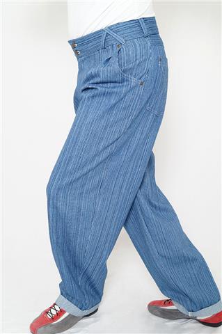 Jeans Gessato Blu